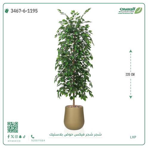 شجرة فيكس صناعية ( ارتفاع 220 سم ) حوض بلاستك