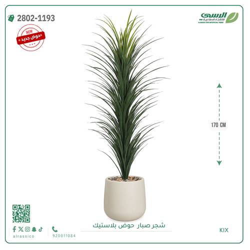 شجرة صبار اصطناعية ( ارتفاع 170 سم ) حوض بلاستيك
