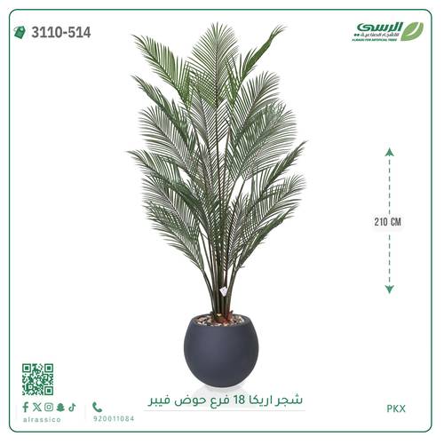 شجرة أريكا صناعية نضرة بحوض فيبر