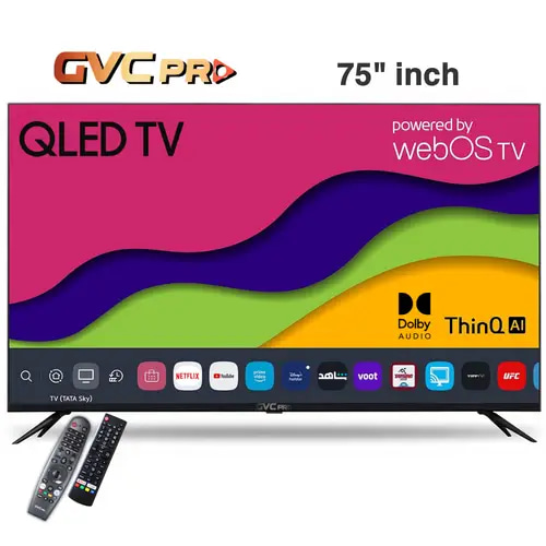 شاشة GVCPro جى فى سى برو 75 بوصة نظام تشغيل WEBOS سمارت