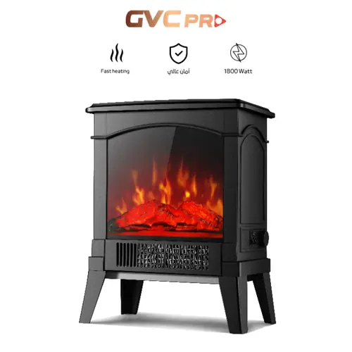 دفاية ديكور GVC PRO جى فى سى برو 1800 واط لون اسود
