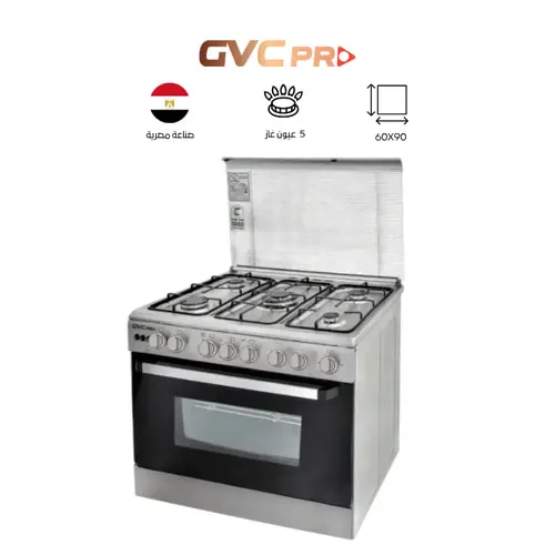 فرن GVC PRO  جى فى سى برو 90*60 حامل ثقيل 5 عيون مع مروحة 