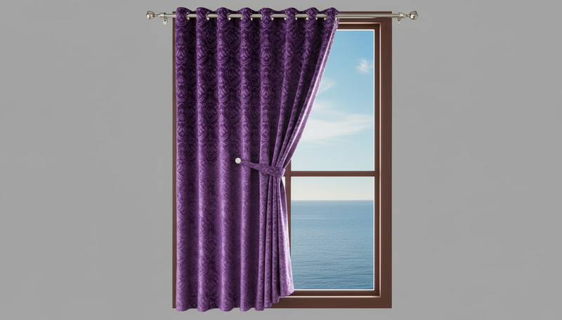 ستارة مخمل عازلة للضوء – لون موف – مقاس 280×140 سم