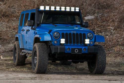 قواعد بجانب  الزجاج الأمامي  لسيارة Jeep JK Wrangler (موديلات 2007-2018) لتثبيت انارات في سقف السيارة