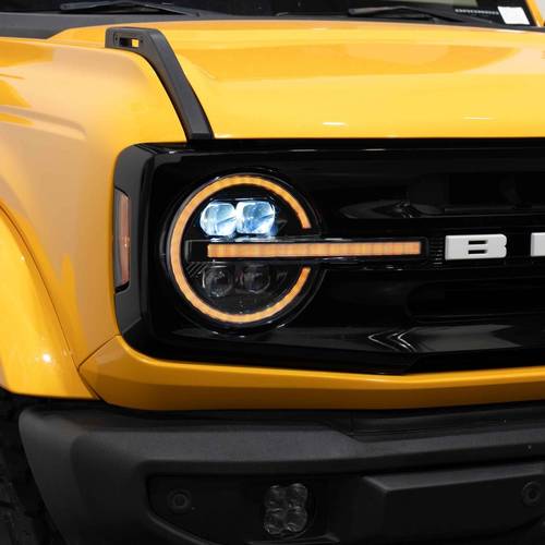 اسطبات أمامي  خلفية  برتقالية  ( فورد برونكو ) 2021-2025 Ford Bronco LED Projector Headlights (pair)