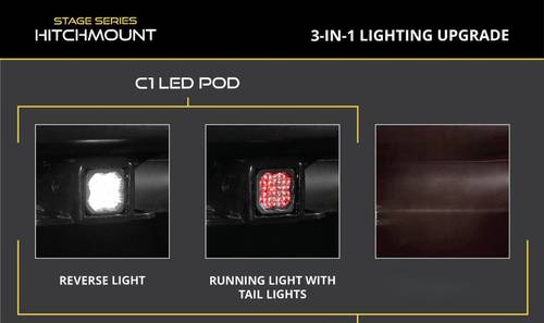 طقم عكسي LED لتركيب HitchMount، C1 Sport بدون فرامل 