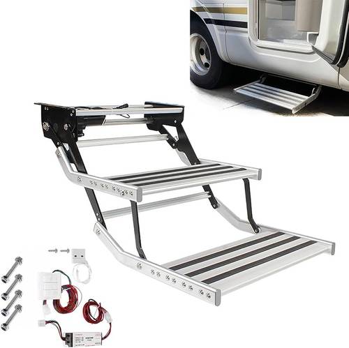 درج الكهربائي للكرفان. عتبتين Electric staircase for caravan