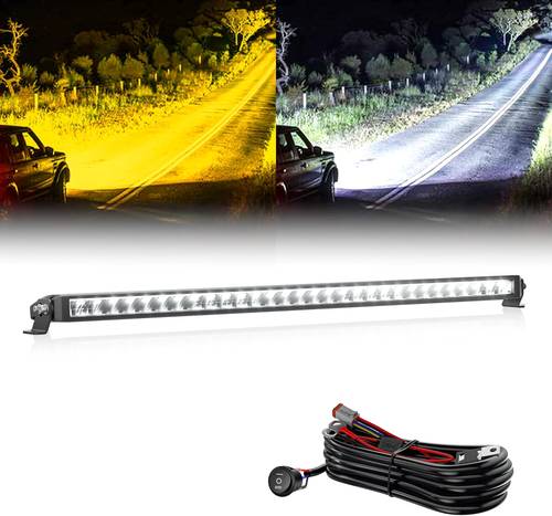 AJA LIGHT BAR 30 INCH ليد بار من اجا 30 انش ابيض + اصفر عدسة درايف