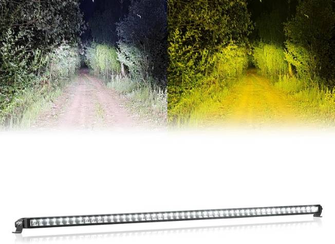 AJA LIGHT BAR 50 INCH ليد بار من اجا 50 انش ابيض + اصفر عدسة درايف