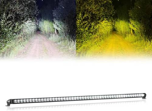 AJA LIGHT BAR 50 INCH ليد بار من اجا 50 انش ابيض + اصفر عدسة درايف