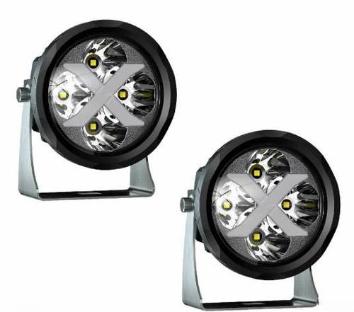 AJA LED PODS (PAIR) كشاف دائري ابيض  من اجا  4 انش بسكن برتقالي او ابيض (عدسة فلود) 