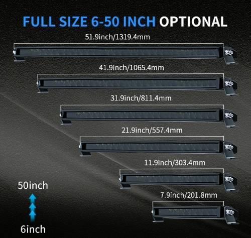 AJA LIGHT BAR 40 INCH  ليد بار من اجا 40 انش ابيض عدسة درايف  مع شريط ال اي دي RGB يربط مع الجوال وتحكم بلون الشريط 
