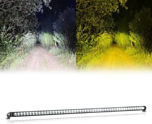 AJA LIGHT BAR 40 INCH ليد بار من اجا 40 انش ابيض + اصفر عدسة درايف