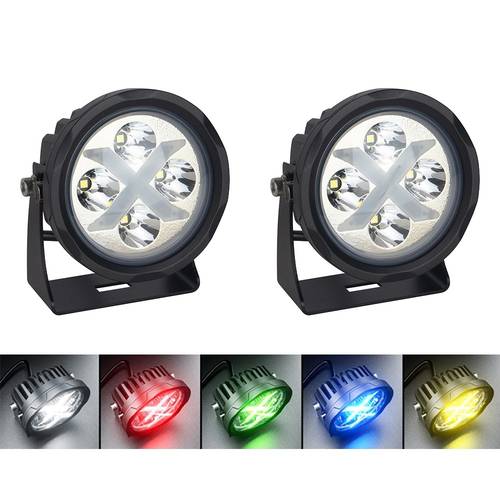 AJA LED PODS (PAIR) كشاف دائري ابيض  من اجا  4 انش بسكن برتقالي او ابيض 