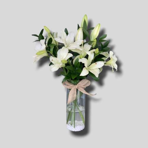 Vase Arrangement Casablanca Lily White