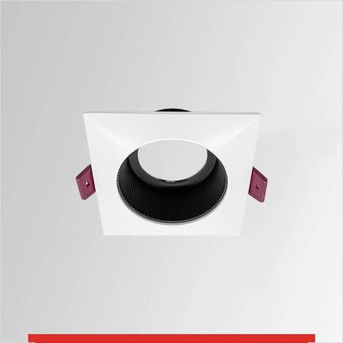 سبوت لايت الومنيوم صب مربع ابيض واسود كامل تصميم بارز مخطط