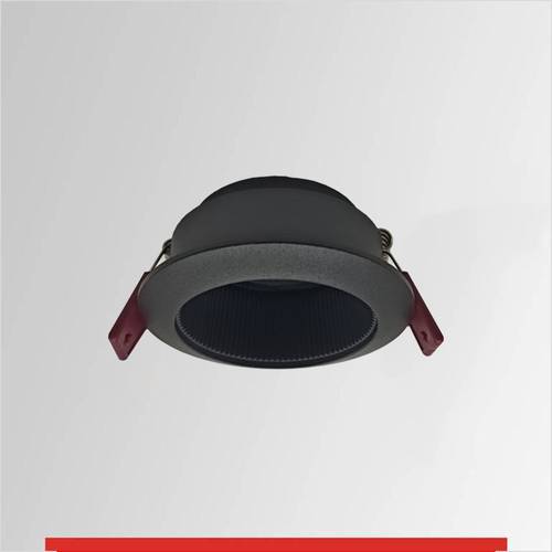 سبوت لايت الومنيوم صب اسود كامل تصميم بارز مخطط
