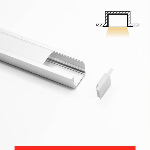 انارة قنوات الومنيوم مسار داخلي 3 متر لانارة شريط الled