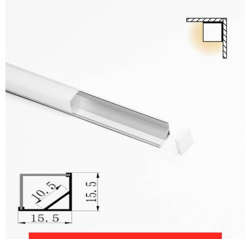 مجرى المونيوم زاوية مربع 3 متر لانارة شريط الLED