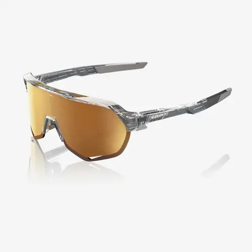نظارة 100% S2 Translucant grey-soft gold mirror