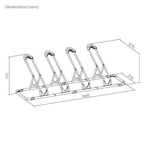 قاعدة أرضية للدراجات MODULAR MULTI-BIKE FLOOR STAND FOR UP TO 4 BIKES