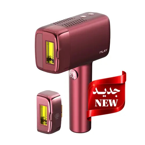 جهاز إزالة الشعر بالليزر ملاي T14 PRO المطور -  مليون ومضة ، مستشعر ذكي ، 10 مستويات طاقة عدستين - اللون الأحمر