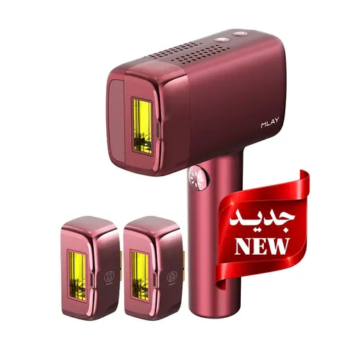 جهاز إزالة الشعر بالليزر ملاي T14 PRO المطور -  مليون ومضة ، مستشعر ذكي ، 10 مستويات طاقة ثلاث عدسات - اللون الأحمر