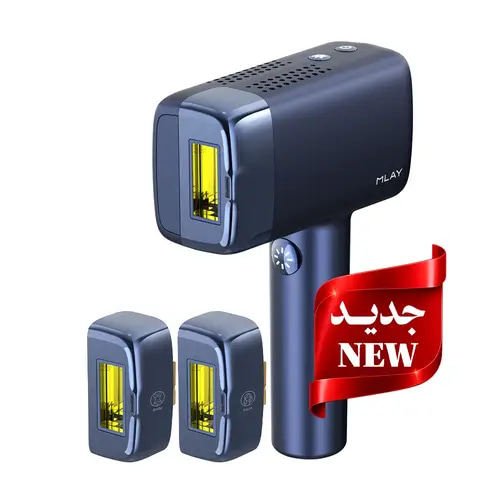 جهاز إزالة الشعر بالليزر ملاي T14 PRO المطور -  مليون ومضة ، مستشعر ذكي ، 10 مستويات طاقة ثلاث عدسات - اللون الأزرق