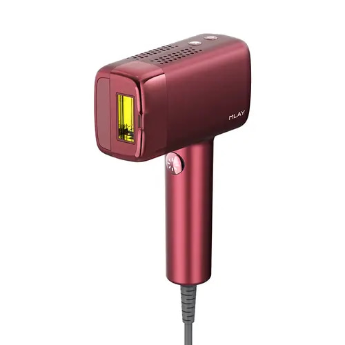 جهاز إزالة الشعر بالليزر ملاي T14 PRO المطور -  مليون ومضة ، مستشعر ذكي ، 10 مستويات طاقة ثلاث عدسات - اللون الأحمر