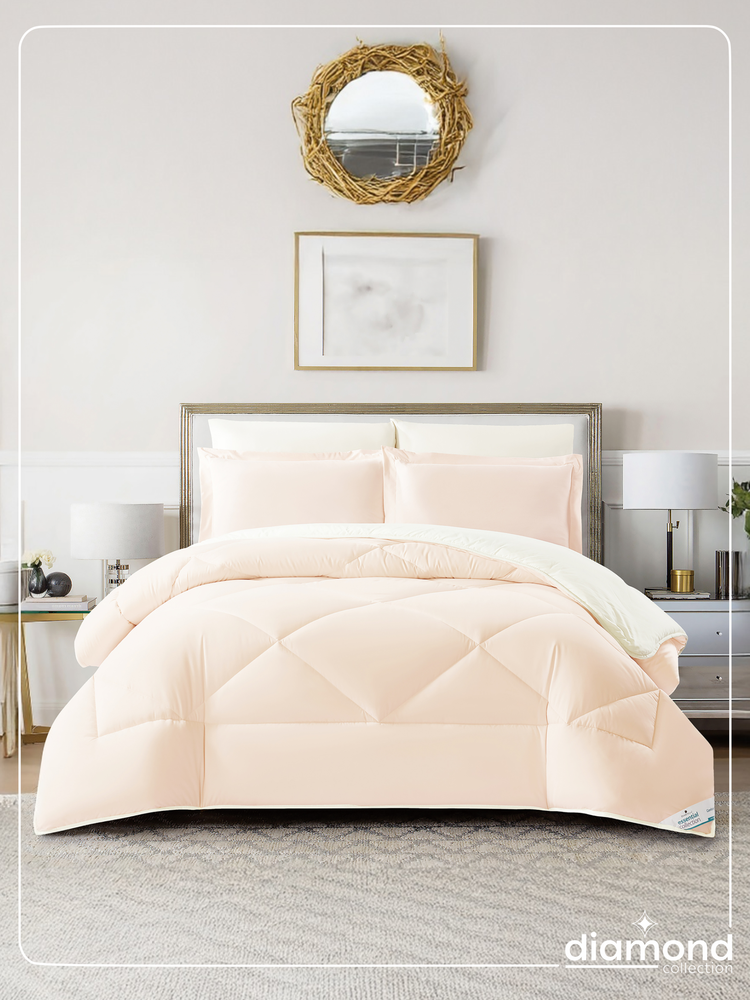 6-Piece Diamond Quilted King Comforter Set 240x260 cm
