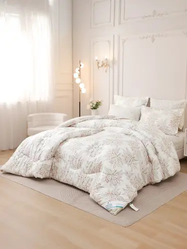 مفرش سرير مشجر مقاس مزدوج 6 قطع يناسب سرير 200×200 سم 