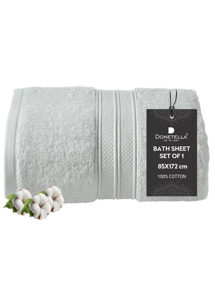 1 - Pcs Premium Bath Sheet (85x172cm ) 600 GSM 100% Combed Cotton