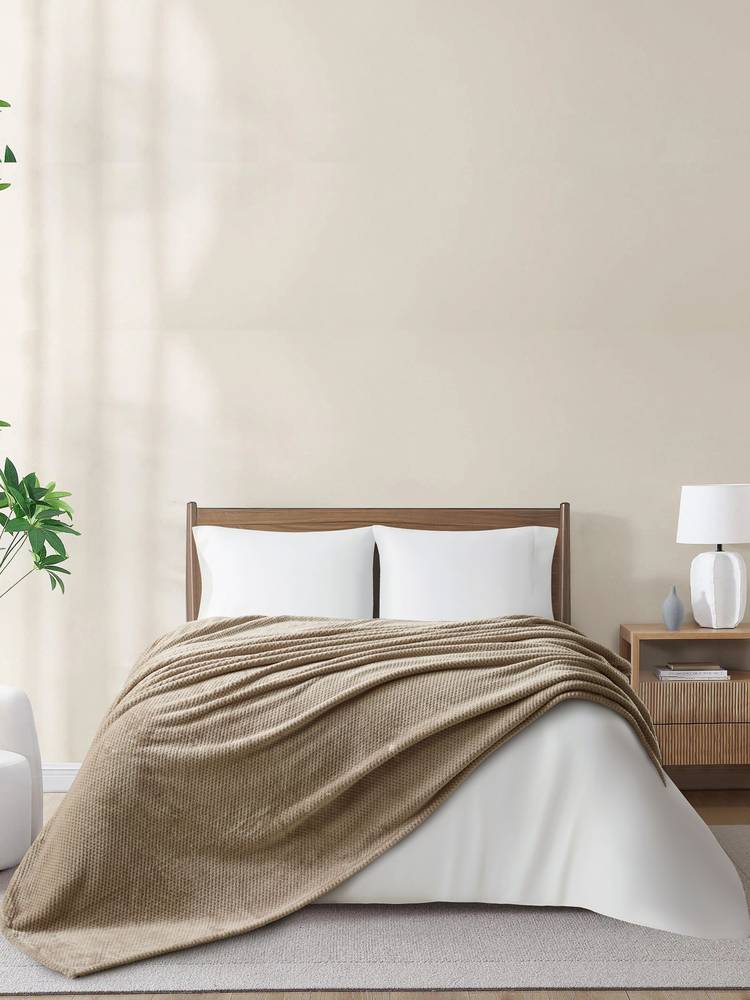 Waffle Fleece Blanket Twin Size 170x210 cm
