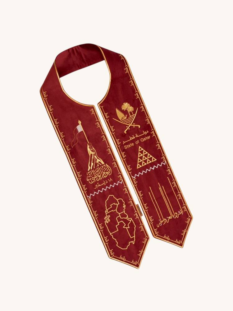 Qatar map  scarf