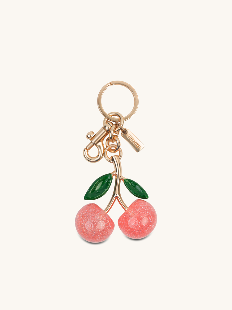 Blush Cherry Charm Keychain