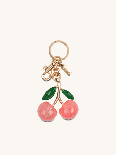 Blush Cherry Charm Keychain