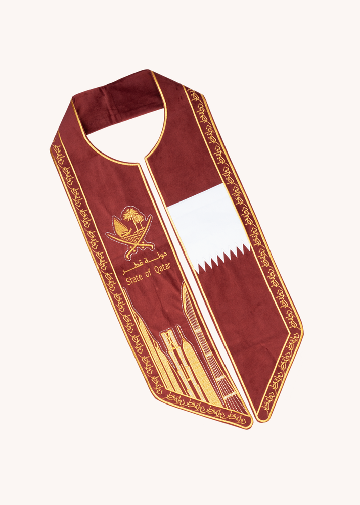 وشاح علم قطر العنابي