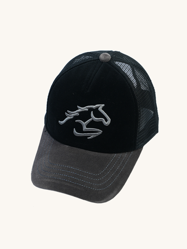 Horse Cap Gray-Black