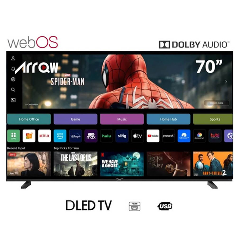 تلفزيون 70 بوصة 4K UHD بنظام webOS 2.0 – أركيو | RO-70LPW