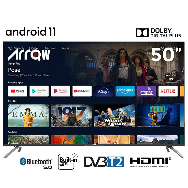 تلفزيون ذكي 50 بوصة أركيو – دقة 4K UHD أندرويد 11 | RO-50LCS-11