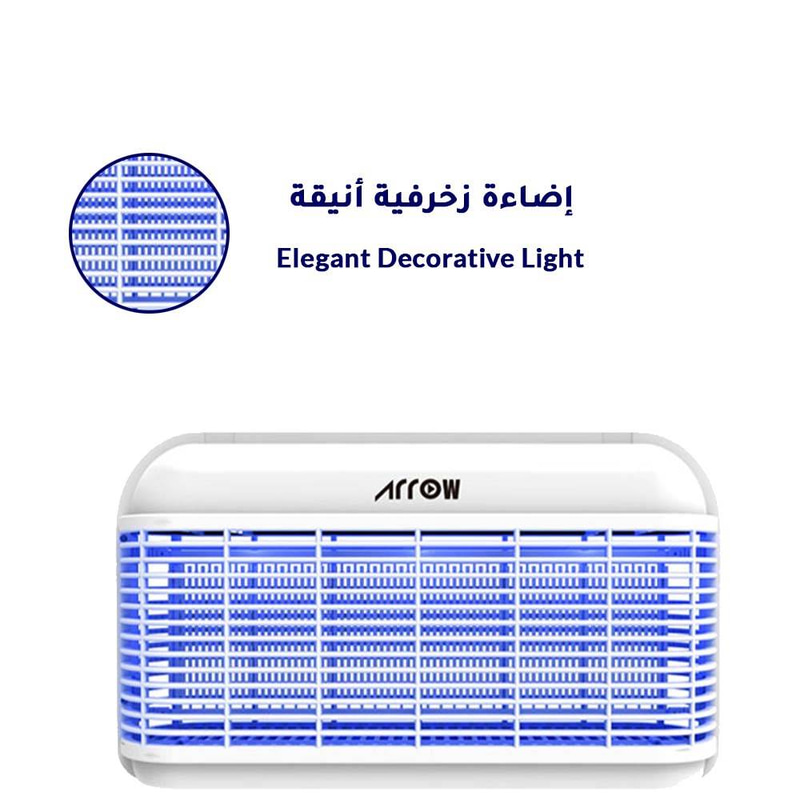 صاعق أرو للبعوض 8 واط، أنابيب LED، عمر طويل، كفاءة عالية، إضاءة زخرفية أنيقة | موديل RO-30IKBLG