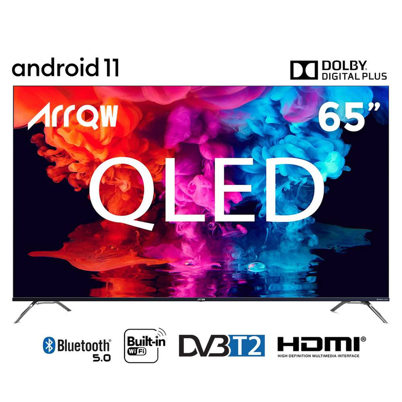 تلفزيون ذكي 65 بوصة Arrqw QLED 4K بدون إطار | RO-65LCQ-11