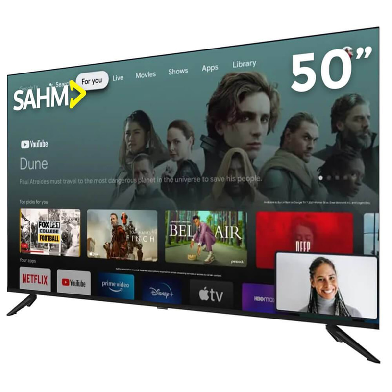 تلفزيون ذكي 50 بوصة 4K UHD من سهم – أندرويد 13 | SHM-50LPS
