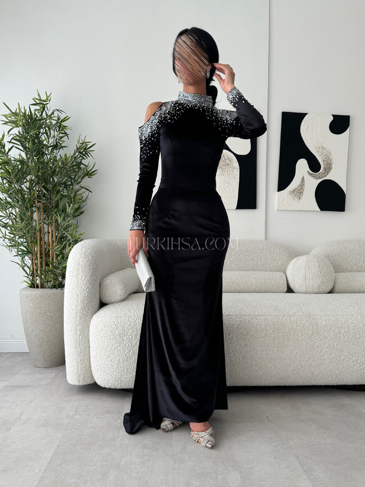 فستان سهرة مخمل 0195