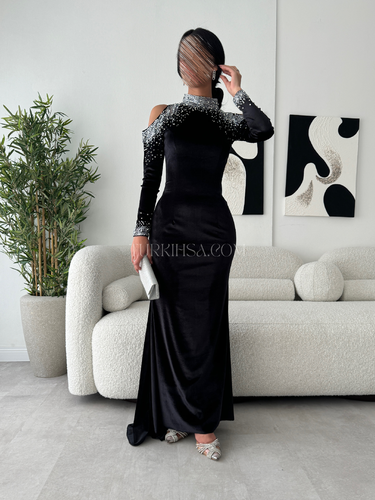 فستان سهرة مخمل 0195