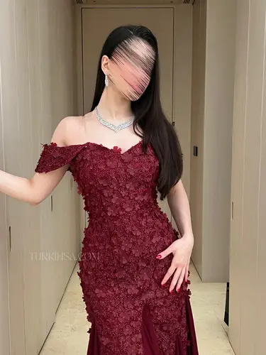 فـسـتـان مـورّد بـرغـنـدي 0472