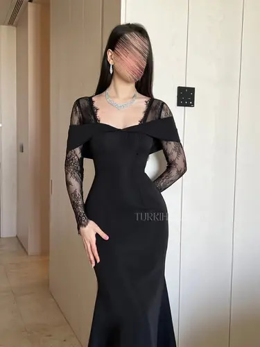 فـسـتـان أسـود دانـتـيـل 0461