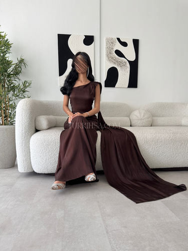 فستان ناعم موكا 0268