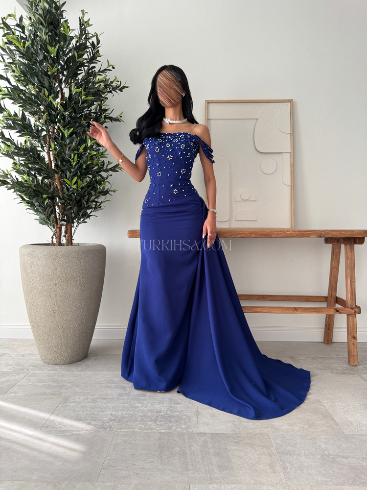 فستان سهرة نيلي 0261