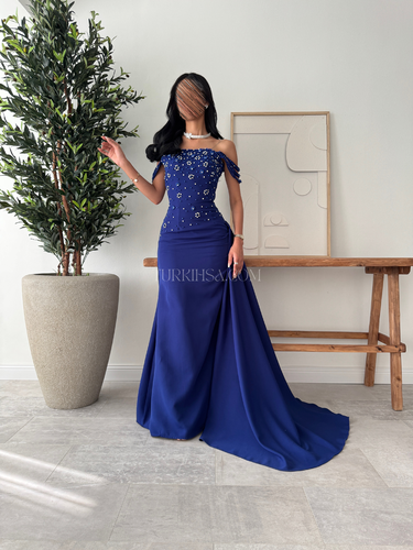 فستان سهرة نيلي 0261